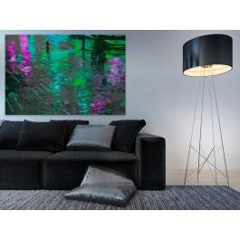 Odbicie magicznego miasta - nowoczesny obraz do salonu - 120x80cm Odbicie magicznego miasta - nowoczesny obraz do salonu - 120x80cm