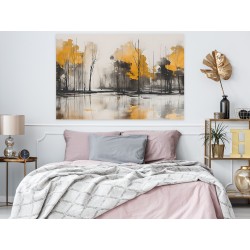 Słoneczna polana - nowoczesny obraz na płótnie