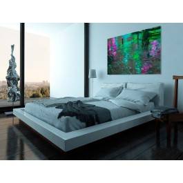 Odbicie magicznego miasta - nowoczesny obraz do salonu - 120x80cm Odbicie magicznego miasta - nowoczesny obraz do salonu - 120x80cm