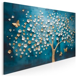 Tętniące złotem - nowoczesny obraz na płótnie