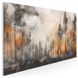 W górskiej mgle  - nowoczesny obraz na płótnie