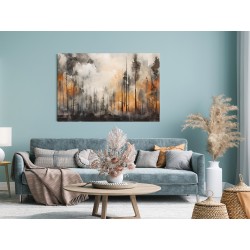 W górskiej mgle  - nowoczesny obraz na płótnie