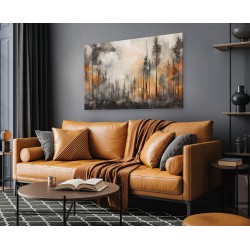 W górskiej mgle  - nowoczesny obraz na płótnie