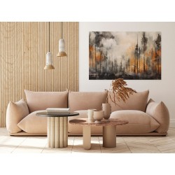 W górskiej mgle  - nowoczesny obraz na płótnie