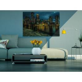 Nocna panorama - nowoczesny obraz na płótnie - 120x80 cm Nocna panorama - nowoczesny obraz na płótnie - 120x80 cm