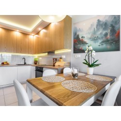 Mglisty poranek - nowoczesny obraz na płótnie