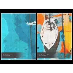 Wakacyjne cumowanie - nowoczesny obraz na płótnie