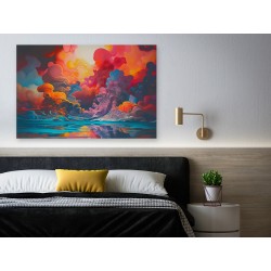 Burza mózgów - nowoczesny obraz na płótnie