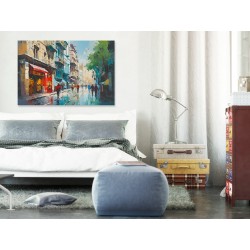 Deszcz farb - nowoczesny obraz na płótnie