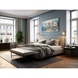 Kwietny witraż - nowoczesny obraz na płótnie