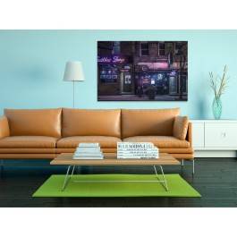 Neonowe ulice - fotografia na płótnie - 120x80 cm