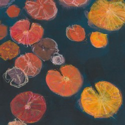 Impresjonistyczne nenufary - nowoczesny obraz na płótnie