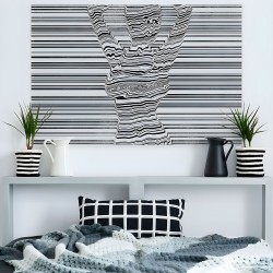 Gorąca linia  - nowoczesny obraz do sypialni