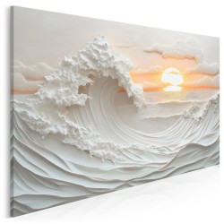 Biały szkwał - nowoczesny obraz na płótnie