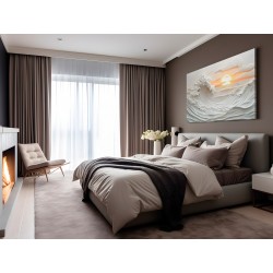 Biały szkwał - nowoczesny obraz na płótnie