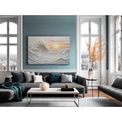 Biały szkwał - nowoczesny obraz na płótnie