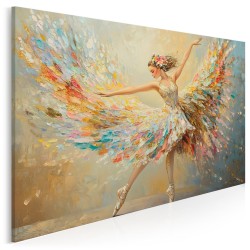 Kolorowa baletnica - nowoczesny obraz na płótnie
