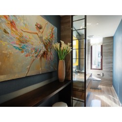 Kolorowa baletnica - nowoczesny obraz na płótnie