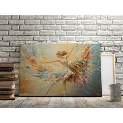 Kolorowa baletnica - nowoczesny obraz na płótnie