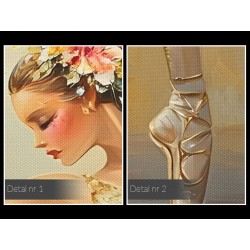 Kolorowa baletnica - nowoczesny obraz na płótnie