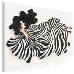 Sukienka w zebrę - nowoczesny obraz na płótnie