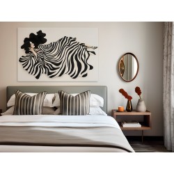 Sukienka w zebrę - nowoczesny obraz na płótnie