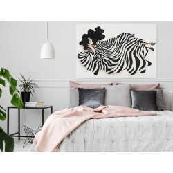 Sukienka w zebrę - nowoczesny obraz na płótnie