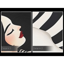 Sukienka w zebrę - nowoczesny obraz na płótnie