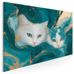 W towarzystwie kotów - nowoczesny obraz na płótnie