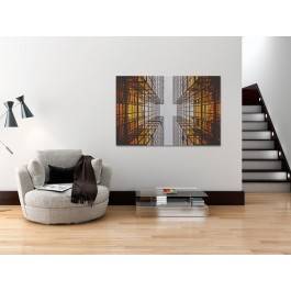 Ciekłe i stałe - nowoczesny obraz na płótnie - 120x80 cm