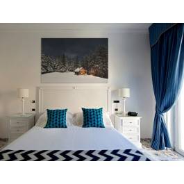 Leśny spokój - nowoczesny obraz na płótnie - 120x80 cm