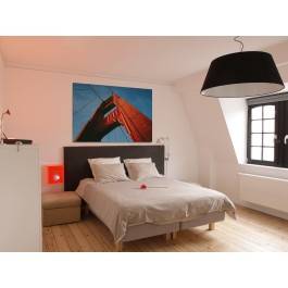 Filary Golden Gate - fotografia na płótnie - 120x80 cm Filary Golden Gate - fotografia na płótnie - 120x80 cm