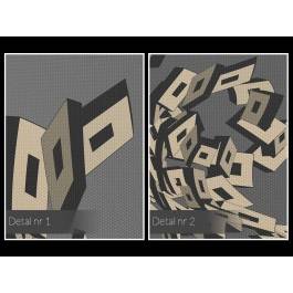 Wirujące fraktale - nowoczesny obraz na płótnie - 120x80 cm Wirujące fraktale - nowoczesny obraz na płótnie - 120x80 cm