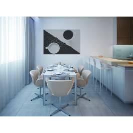 Kawa z mlekiem - nowoczesny obraz na płótnie - 120x80 cm