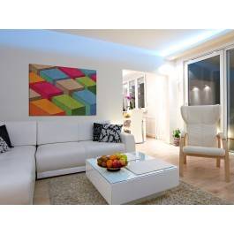 Kolorowe bloki - nowoczesny obraz na płótnie - 120x80 cm