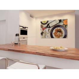 Wytworna kolacja - fotoobraz do kuchni - 120x80 cm