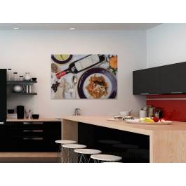 Wytworna kolacja - fotoobraz do kuchni - 120x80 cm