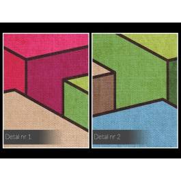 Kolorowe bloki - nowoczesny obraz na płótnie - 120x80 cm