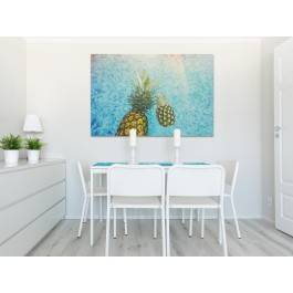 Ananasowa kąpiel - fotoobraz do kuchni - 120x80 cm