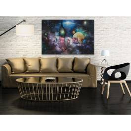 Gwiezdne miasto - nowoczesny obraz na płótnie - 120x80 cm Gwiezdne miasto - nowoczesny obraz na płótnie - 120x80 cm