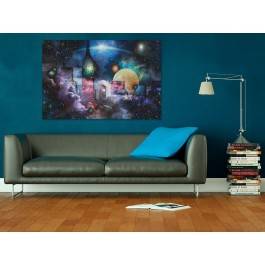 Gwiezdne miasto - nowoczesny obraz na płótnie - 120x80 cm Gwiezdne miasto - nowoczesny obraz na płótnie - 120x80 cm