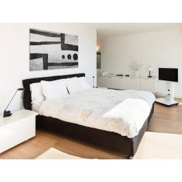 Kropki i kreski - nowoczesny obraz na płótnie - 120x80 cm