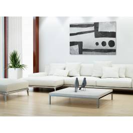 Kropki i kreski - nowoczesny obraz na płótnie - 120x80 cm