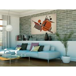 Karminowy sen - nowoczesny obraz na płótnie - 120x80 cm Karminowy sen - nowoczesny obraz na płótnie - 120x80 cm