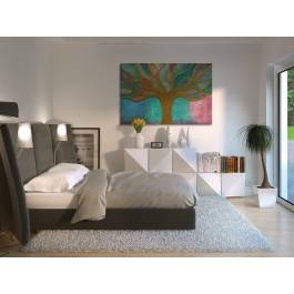 Witraże chwil - nowoczesny obraz na płótnie - 120x80 cm