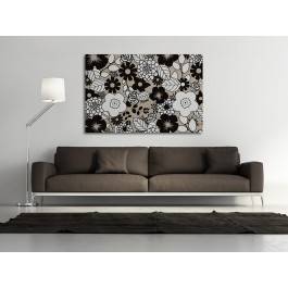 Wzorzysty obraz kwiecisty - nowoczesny obraz na płótnie - 120x80 cm