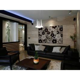 Wzorzysty obraz kwiecisty - nowoczesny obraz na płótnie - 120x80 cm