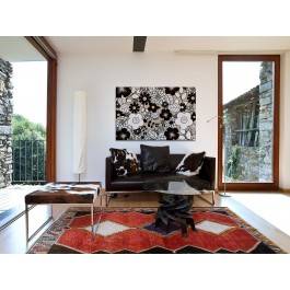 Wzorzysty obraz kwiecisty - nowoczesny obraz na płótnie - 120x80 cm