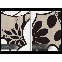 Wzorzysty obraz kwiecisty - nowoczesny obraz na płótnie - 120x80 cm