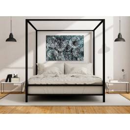 Biały puch - nowoczesny obraz na płótnie - 120x80 cm